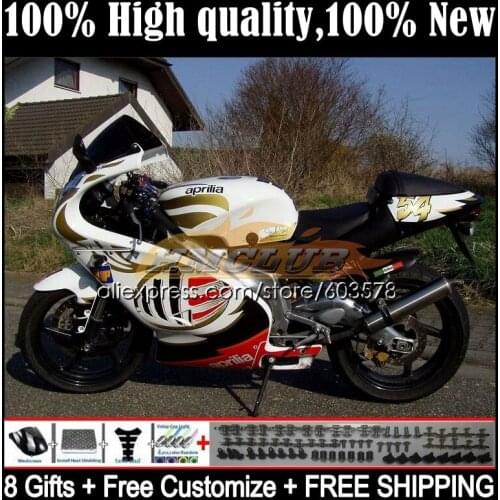 RS125R For Aprilia RS 125 RS4 RS-125 RS125 99 01 02 03 04 05 52CL.20 RSV125 R 1999 2000 2001 2002 2003 2005 Fairing Gold white