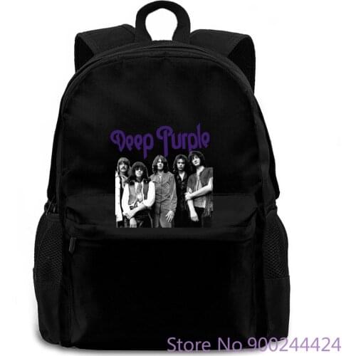 Deep Purple Retro Graphic English UK Hard Heavy Metal Rock Band Cute Tatoo Lover Printed women men backpack laptop travel