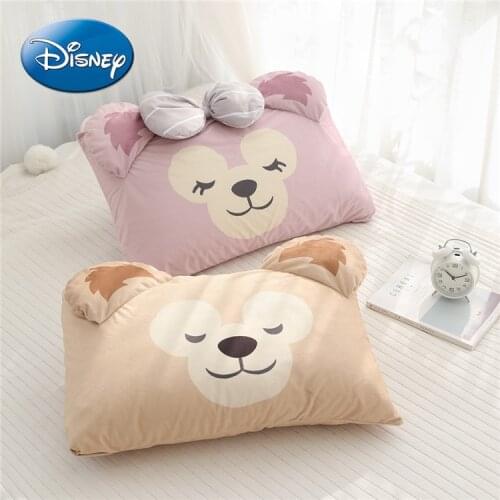 Disney Cute Shellie May Duffy Bear Cartoon Removable and Washable Short Plush Single Couple Pillowcase