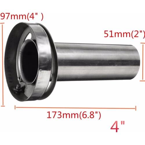 Stainless Steel Removable Muffler Car Exhaust Systems Round Tip Muffler Universal Car Auto Car Exhaust Pipe Muffler T-304