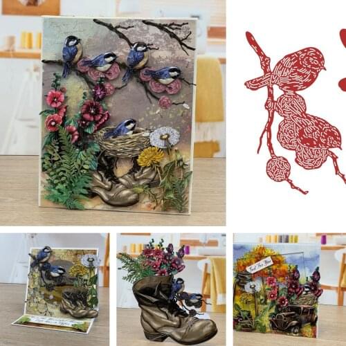 Cute Little Bird Metal Cutting Die Scrapbook Embossed Paper Card Album Craft Template Cut Die Stencils New for 2021 Arrive