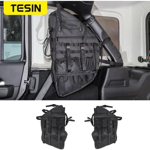 TESIN Stowing Tidying for Jeep Wrangler JL Oxford Cloth Side Door Anti-Roll Storage Bag Accessories For Jeep Wrangler JL 2018