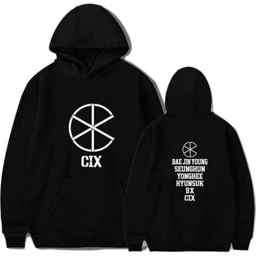CIX YONGHEE HYUNSUK Album Logo Print Long Sleeve Hooded Sweatshirt Itself Kpop Hoody Oversize Pullovers Hoodies PG050