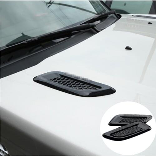 Hood Air Vent Outlet Wing Trim Stickers ABS 2 Style For Land Rover Discovery Sport LR4 LR5 Range Rover Evoque Range Rover Vogue