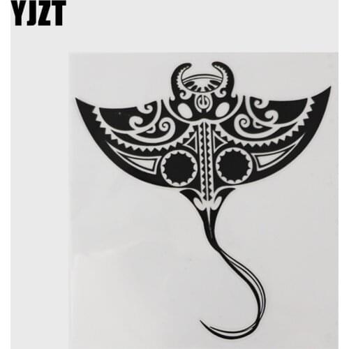 YJZT 14.5CM×15.5CM Amusing Mysterious Pattern Fish Animal Decal Car Stickers Vinyl 13D-0946