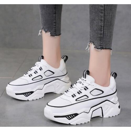 Women Sneakers White Black Designer Shoes Woman Autumn Winter Chunky Sneakers Fashion Light Dad Shoes Ladies Platform Footwear65