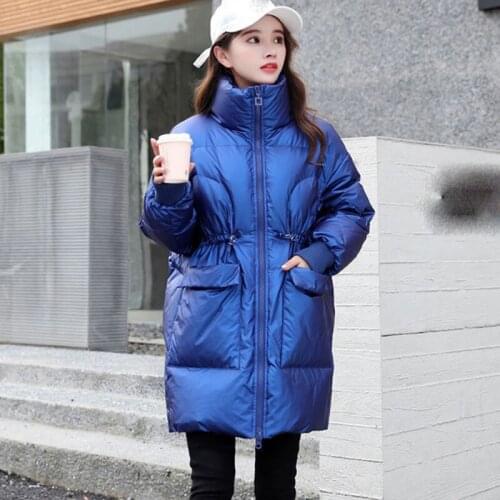 Womens Light Down Jacket High quality Autumn Winter Long Long Sleeve Jacket Thick Warm Coat Lady Soft Outerwear