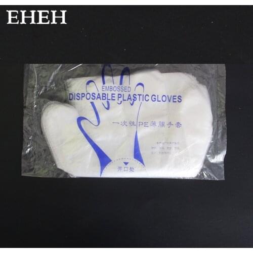 100 Pcs Disposable Clear Plastic Gloves Plastic Disposable Food Gloves for Restaurant Kitchen BBQ Eco-friendly Food Gloves