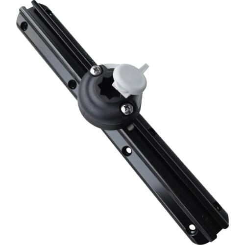 12inch Lightweight Aluminum Kayak Rail Mount DIY Gear Accessories for Canoe Inflatable Marine Boat Fishing Rod Holder Black