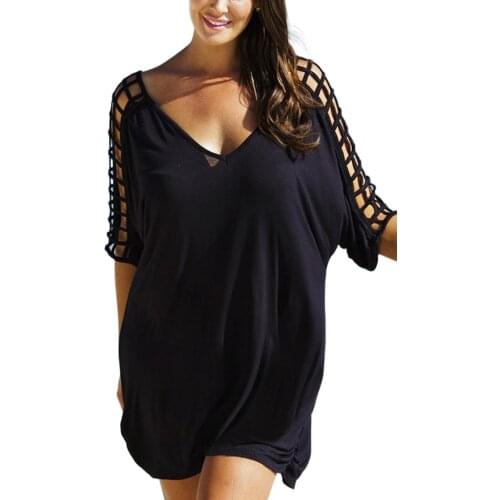 2021 Womens Plus Size Beachwear Beach WearNew Fashion Women Ladies Plus Size Beachwear Beach Wear Bikini Cover Up Ladies Dress