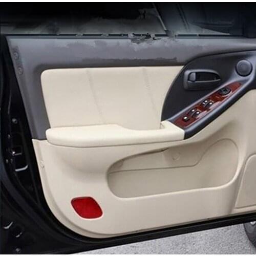 8Pcs/Set New Car Door Panel Armrest Replacement Leather Cover Stitching Surface Shell Trim Fit for 2004-2012 Hyundai Elantra