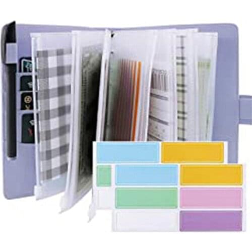 A6 Binder and 12 Transparent Envelopes System Budget Planning Notepad Binder Budget Money Envelope Cash Envelope