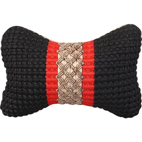 Car Summer Silk Beaded Car Headrest Neck Pillow Car Headrest Neck Protective Auto Safety Neck Pillow