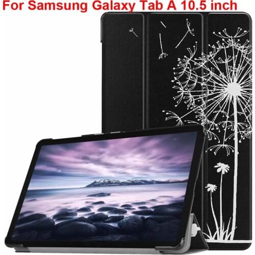 For Samsung Galaxy Tab A 10.5 Smart Cover Holder Shell for Samsung TabA 10.5inch Tablet Capa SM-T590 SM-T595 Case Fundas