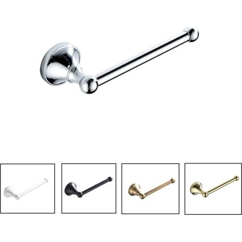 Brass Material Black Toilet Paper Holders Wall Mounted Tissue Hanger White Roll Holder Bathroom Paper Towel Holder Hardware