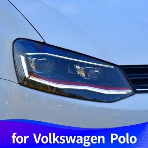 Headlight Assembly for Volkswagen Polo 2012-2020 LED daytime running light LED sequential turn signal LED high beam