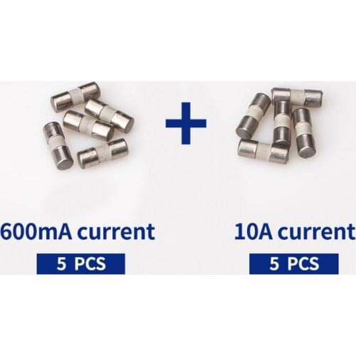 M4YC 20pcs Ceramic Fuse For Multimeter Instrument 600mA 10A Ceramic British Plug Fuse