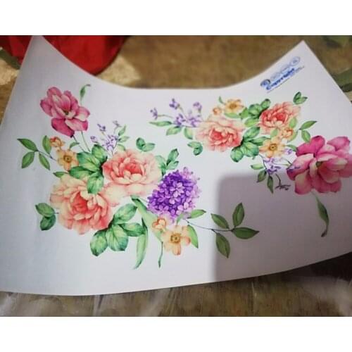 Colorful Flowers 3D Wall Stickers Beautiful Peony Fridge Stickers Wardrobe Toilet Bathroom Decoration PVC Wall Decals/Adhesive