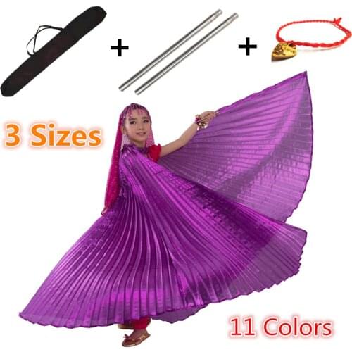 Belly Dance Wings Isis Wings Bellydance Children Robs Sticks Bag Belly Dancing Costumes Belly Dance Egypt Girls Kids Gold Black