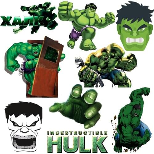 Marvel Cartoon Ironing patch clothing boy Hulk Clothes ironing stickers DIY washable Superhero Patch Appliques on clothes