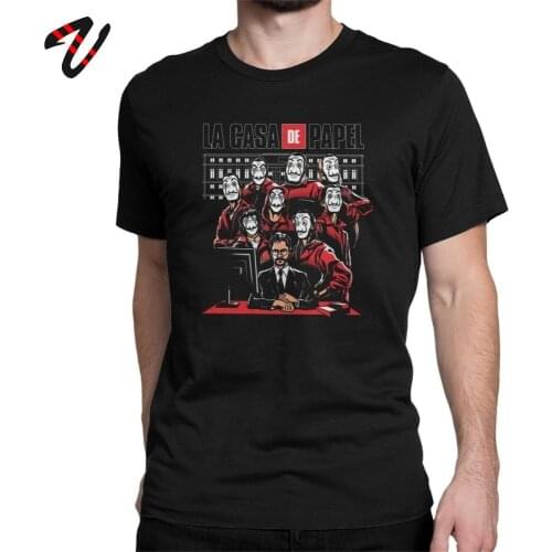 The Plan La Casa De Papel Men T Shirt Cool Tee Shirt Round Collar T Shirts Printing Clothing Funny T Shirts