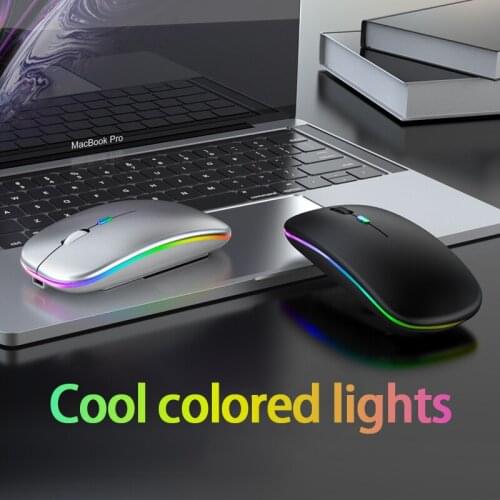Wireless Mouse RGB Bluetooth-compatible Mouse Gaming Silent Rechargeable Ergonomic Mause With LED Backlit USB Mice For PC Laptop