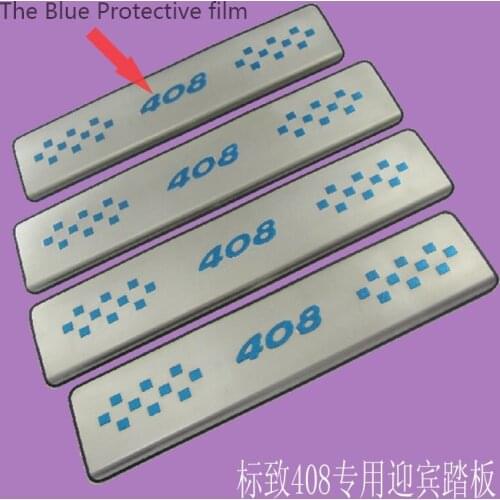 For Peugeot 408 2013 2014 2015 2016 Stainless Steel Scuff Plate Door Sill Threshold Strip Welcome Pedal Car Styling Accessories