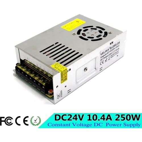 New model Switching power supply DC24V 10.4A 250W LED Power Supplies transformer 110v 220v ac-dc 24v SMPS For Led Light 3D Print