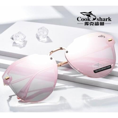 Cook Shark 2020 new sunglasses ladies sunglasses HD polarized driving hipster glasses fashion