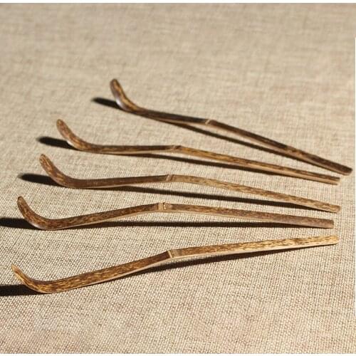 Wholesale 10pcs Natural Purple Bamboo Matcha Scoop Tea Tools Powder matcha Spoon Japanese Tea Ceremony Tools Green Tea Measure