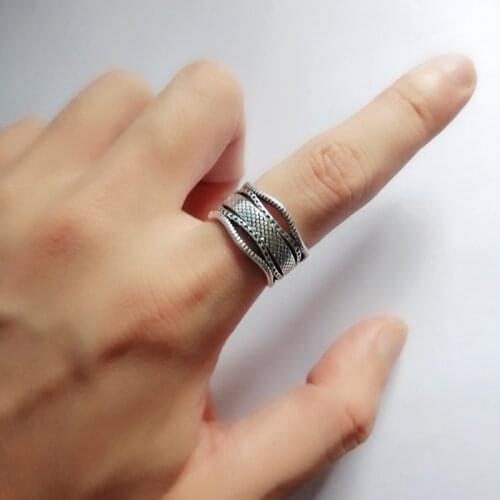 Charming Open Chain Ring for Women Vintage Boho Party Rings Gothic Punk Jewelry Gifts for Girls 2021