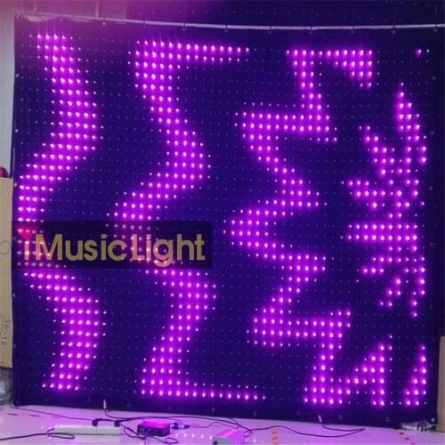 P6CM 2M*4M PC/ DMX Controller LED Vision Curtain Stage Flexible Screen DJ Background LED Video Curtain