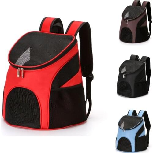 Portable Foldable Mesh Pet Carrier Dog Backpack Breathable Bag Dog Cat Large Capacity Outdoor Travel Carrier Double Shoulder Bag