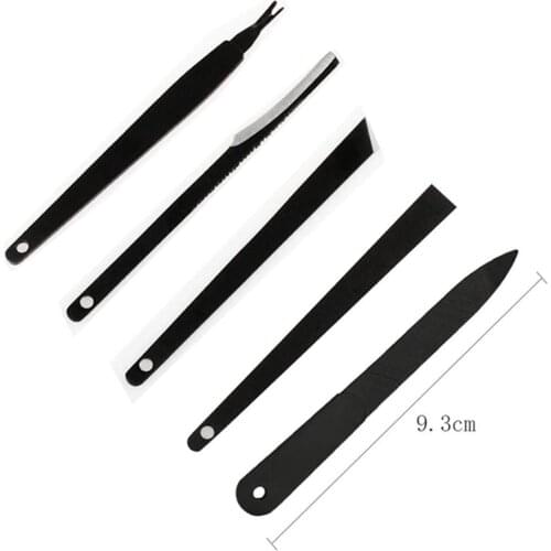 Nail Art File Rod Stainless Steel Double Sides Buffer Grinding Finger Cuticle Remover Polish Acrylic Gel Manicure Pedicure Tools