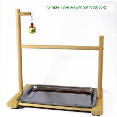 Portable Parrot Stand Desk Stand Training Parrot Toys Stand Bird Stand Solid Wood Stand