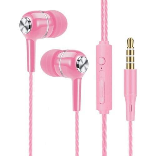 Wired Microphone Earphones Heavy Bass In-ear Universal Mobile Phone Game Earplug