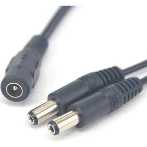 DC Power Splitterr 1 Female to 2 Male Cable Cord Adapter for CCTV Camera 5.5mm / 2.1mm