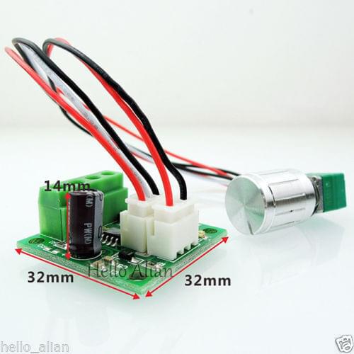 DC 3V 6V 9V 12V 2A DC Motor Speed Controller 0-100% Speed Adjust Controller PWM Regulator Switch W/Potentiometer