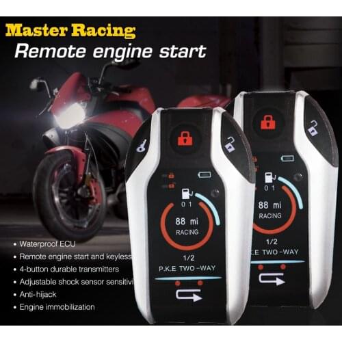 Motorcycle Alarm Remote Control Engine Start Two 2 Way Auto Car Alarm System Anti-Theft Device Vibration Alarm Lock System