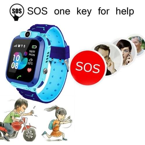 New Q12 Childrens Smart Watch SOS Phone Watch Smart Watch For Kids With Sim Card Photo Waterproof IP67 Kid Gift For IOS Android