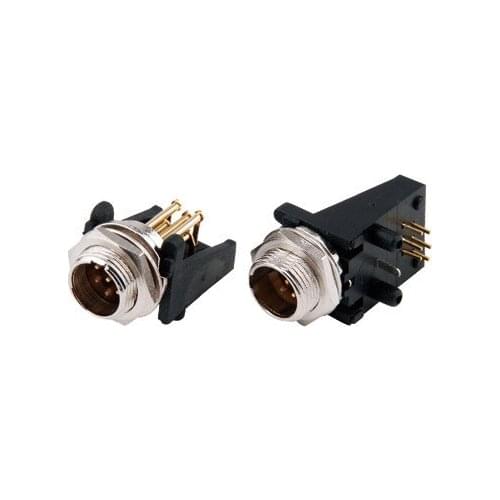 High quality 50pcs/lot 6Pole Mini XLR male Style Connector socket PCB Panel Socket