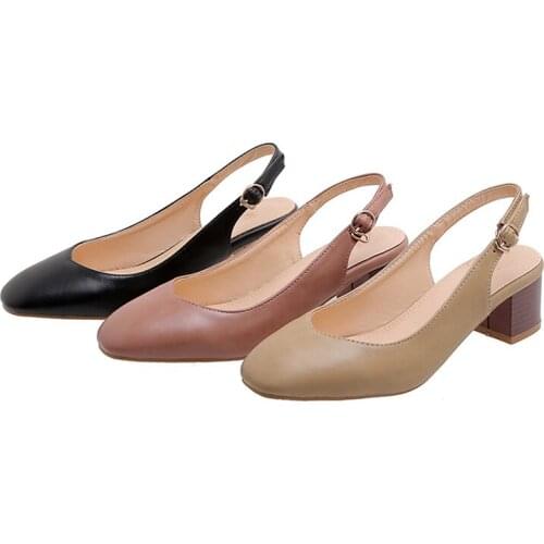 2020 summer new womens square head Korean womens casual low-heeled womens shoes 2019 comfortable shoes 38