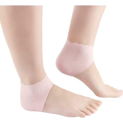1 Pair Foot Care Tool Silicone Feet Care Socks Moisturizing Gel Heel Thin Socks with Hole Cracked Foot Skin Care Protectors