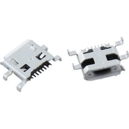 10pcs Micro USB Connector 5pin heavy plate 0.8mm B type no side Female Jack For Mobile Mini USB repair mobile tablet Tail plug