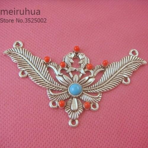 2pcs/lot 49*79mm Antique Silver Zinc Alloy Charms Pendants Diy Jewelry Findings Accessories