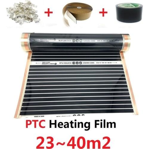 23~40m2 Electric PTC Heater Warm Floor Mat AC220V 220w/m2 Infared Heating Film