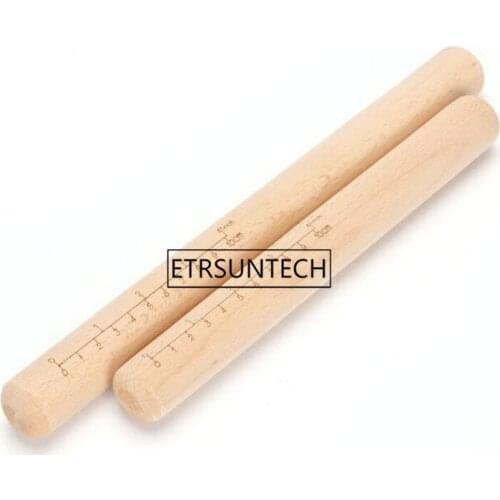 50pcs Wooden Rolling Pin With Scale Dough Roller Kitchen Baking Tool Noodle Non-stick 24cm,30cm,38cm