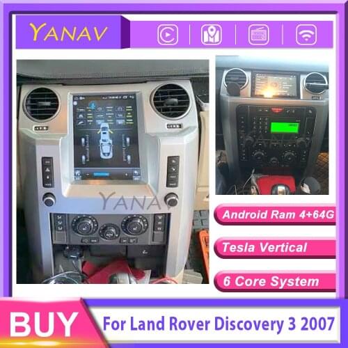 2 din Android Car radio audio stereo receiver for Landrover Discovery 3 2007 tesla car GPS Navigation vertical Multimedia player