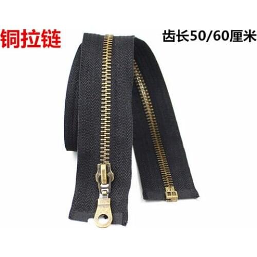 Free shipping 5pcs/lot High quality metal zipper slider clothes accessories diy5 copper metal zipper 50cm 60cm