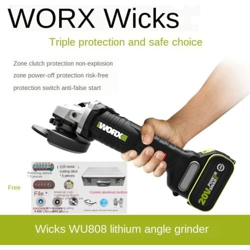 Brushless Lithium Angle Grinder Wu808 Polishing Cutting Grinding Machine Charging Polishing Machine